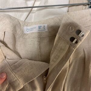 Beige Linen Pants x2